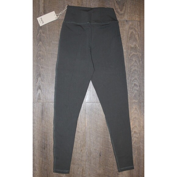 MATE THE LABEL ORGANIC COTTON MIDI LEGGINGS FOREST GREEN NWT NWOT - Picture 6 of 9